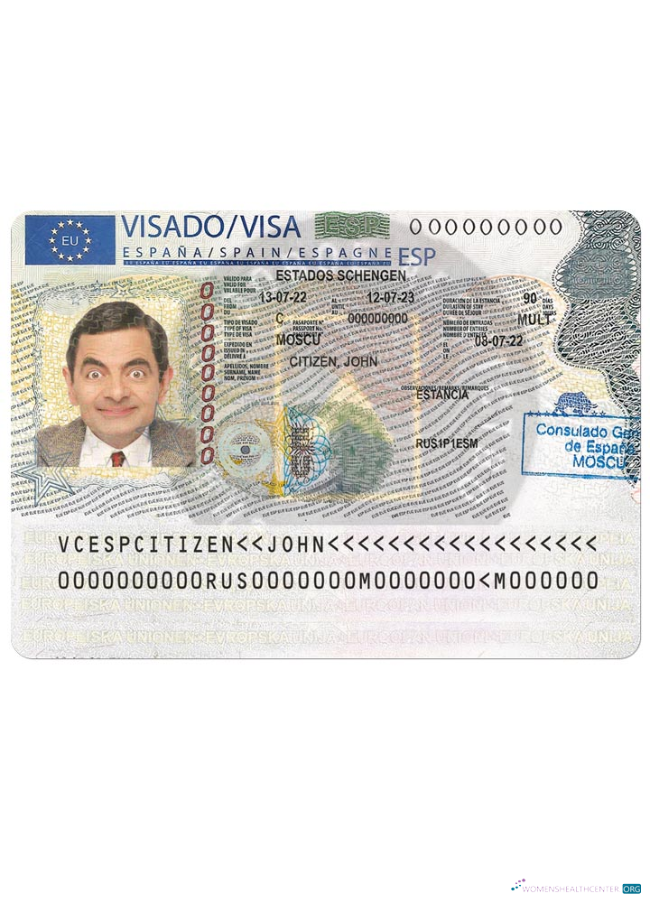 Download SPAIN travel visa Photoshop template